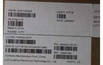 Lenovo 5CB1N62248 C-Cover with keyboard, Ukraine, Luna Grey, w/puresight pro logo, US