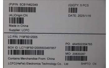 Lenovo 5CB1N62349 C-Cover with keyboard, Italian, Fingerprint, UK