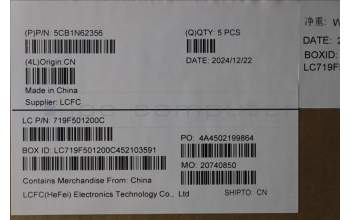 Lenovo 5CB1N62356 C-Cover with keyboard,Nordic,Fingerprint