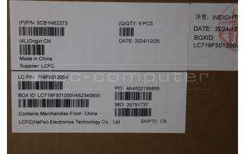 Lenovo 5CB1N62373 C-Cover with keyboard, French, Fingerprint, US