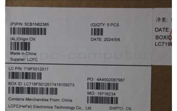 Lenovo 5CB1N62385 C-Cover with keyboard, German, Fingerprint, Forcepad, UK