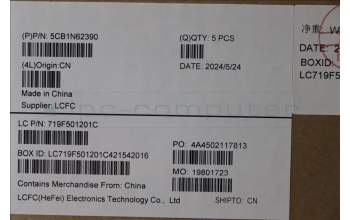 Lenovo 5CB1N62390 C-Cover with keyboard, Slovenian, Fingerprint, Forcepad, UK