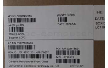 Lenovo 5CB1N62556 C-Cover with keyboard, Ukraine, Fingerprint, Forcepad, US