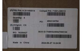 Lenovo 5CB1N65014 C-Cover with keyboard, Italian, Cloud Grey, Backlight, Fingerprint, UK