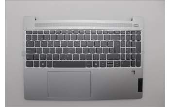 Lenovo 5CB1N78876 C-Cover with keyboard, Belgian, Cloud Grey, Backlight, Fingerprint, UK