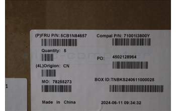 Lenovo 5CB1N84657 C-Cover with keyboard, Spanish, Luna Grey, Backlight, UK