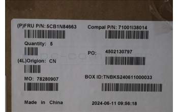 Lenovo 5CB1N84663 C-Cover with keyboard, French, Luna Grey, Backlight, US