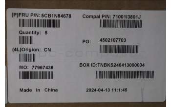 Lenovo 5CB1N84678 C-Cover with keyboard, Greek, Luna Grey, RGB Backlight, US