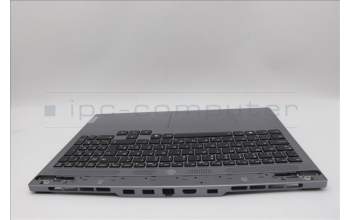 Lenovo 5CB1N84700 C-Cover with keyboard, Slovenian, Luna Grey, RGB Backlight, UK