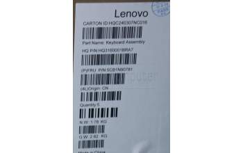 Lenovo 5CB1N90781 C-Cover with keyboard, Hungarian, Luna Grey, w/puresight pro logo, UK