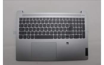Lenovo 5CB1N90981 C-Cover with keyboard, Portuguese, Cloud Grey, Backlight, Fingerprint, UK