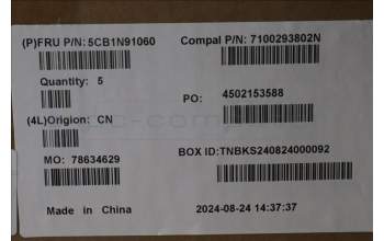 Lenovo 5CB1N91060 C-Cover with keyboard, Belgian, Abyss Blue, Backlight, Fingerprint, UK