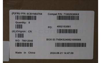 Lenovo 5CB1N93704 C-Cover with keyboard, French, Abyss Blue, Non-Backlight, Fingerprint, US