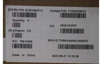 Lenovo 5CB1N93711 C-Cover with keyboard, Switzerland, Abyss Blue, Non-Backlight, Fingerprint, UK