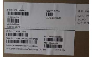 Lenovo 5CB1N94662 A-Cover, 83E5, Arctic Grey