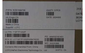 Lenovo 5CB1N94706 C-Cover with keyboard, French, Arctic Grey, Non-Backlight, Non-Fingerprint, US