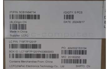 Lenovo 5CB1N94714 C-Cover with keyboard, Belgian, Arctic Grey, Non-Backlight, Non-Fingerprint, UK