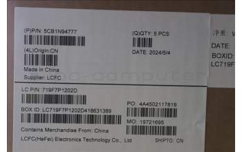 Lenovo 5CB1N94777 C-Cover with keyboard, Switzerland, Abyss Blue, Non-Backlight, Non-Fingerprint, UK