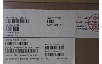 Lenovo 5CB1N95011 C-Cover with keyboard, German, Arctic Grey, UK