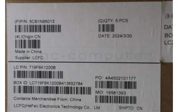 Lenovo 5CB1N95013 C-Cover with keyboard, Hebrew, Arctic Grey, US