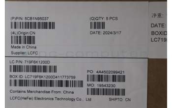 Lenovo 5CB1N95037 C-Cover with keyboard, US English Euro, Arctic Grey, US