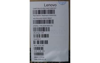 Lenovo 5CB1N95120 Tastatur inkl. Topcase ASM CZE/SLK H83DS FP CB