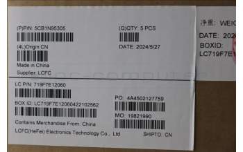 Lenovo 5CB1N95305 C-Cover with keyboard, Italian, Arctic Grey, Backlight, UK