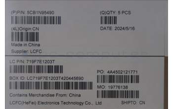 Lenovo 5CB1N95490 C-Cover with keyboard, Hebrew, Abyss Blue, Non-Backlight, US