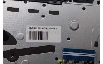 Lenovo 5CB1N95784 C-Cover with keyboard, French, Storm Grey, FingerPrint, US