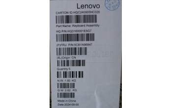 Lenovo 5CB1N96847 C-Cover with keyboard, Ukraine, Storm Grey, Non-FingerPrint, US
