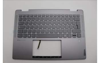 Lenovo 5CB1N96863 C-Cover with keyboard, Spanish, Arctic Grey, FingerPrint, UK