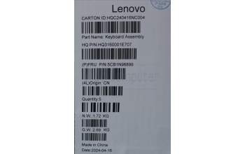 Lenovo 5CB1N96899 C-Cover with keyboard,UK English,Arctic Grey,Non_FingerPrint