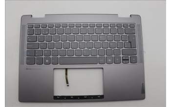 Lenovo 5CB1N96951 C-Cover with keyboard, Belgian, Arctic Grey, Non-FingerPrint, UK