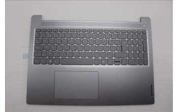 Lenovo 5CB1N97095 C-Cover with keyboard, Belgian, Arctic Grey, Backlight, Non-Fingerprint, UK