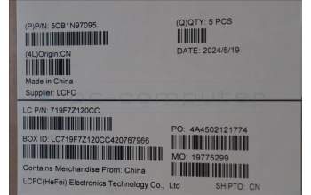 Lenovo 5CB1N97095 C-Cover with keyboard, Belgian, Arctic Grey, Backlight, Non-Fingerprint, UK