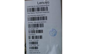 Lenovo 5CB1N97613 C-Cover with keyboard, Hungarian, Storm Grey, Fingerprint, UK
