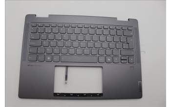 Lenovo 5CB1N97633 C-Cover with keyboard, Belgian, Storm Grey, FingerPrint, UK
