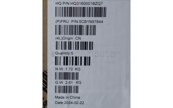 Lenovo 5CB1N97644 C-Cover with keyboard, Hungarian, Storm Grey, Non-Fingerprint, UK