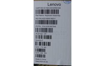 Lenovo 5CB1N97649 Tastatur inkl. TopcaseASM NORDIC H83DJ NFP SG