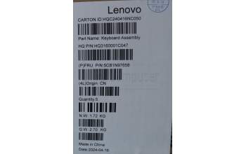 Lenovo 5CB1N97658 C-Cover with keyboard, UK English, Storm Grey, Non-FingerPrint, UK