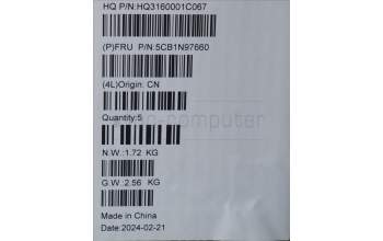 Lenovo 5CB1N97660 Tastatur inkl. Topcase englisch H83DJ NFP SG