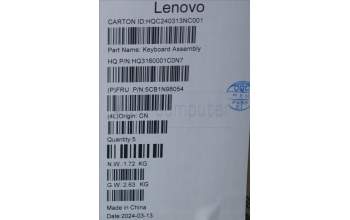Lenovo 5CB1N98054 Tastatur inkl. TopcaseASM HBW H83DJ NFP TT