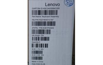 Lenovo 5CB1P00305 C-Cover with keyboard,French,Tidal Teal,Non_Fingerprint