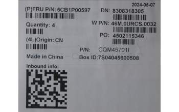 Lenovo 5CB1P00597 C-Cover with keyboard, Ukraine, Luna Grey, Backlight, US