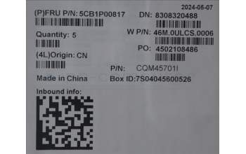 Lenovo 5CB1P00817 C-Cover with keyboard, English, Arctic Grey, Backlight, US