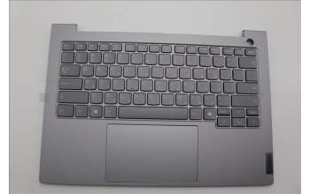 Lenovo 5CB1P00824 C-Cover with keyboard, Hebrew, Arctic Grey, Backlight, US