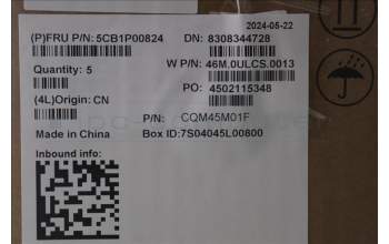 Lenovo 5CB1P00824 C-Cover with keyboard, Hebrew, Arctic Grey, Backlight, US