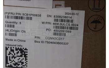 Lenovo 5CB1P00835 C-Cover with keyboard, Spanish, Arctic Grey, Backlight, UK