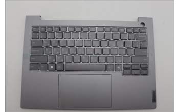 Lenovo 5CB1P00841 C-Cover with keyboard, Ukraine, Arctic Grey, Backlight, US