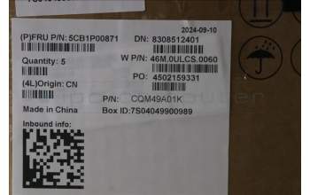 Lenovo 5CB1P00871 C-Cover with keyboard, UK English, Arctic Grey, UK